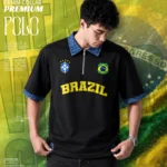 Buy Best Denim Collar Polo T Shirt for Men – Brazil Team Black Edition