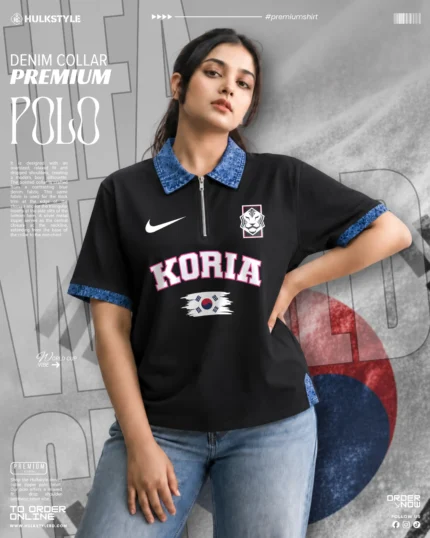 Seoul Street Heritage: The Absolute Choice to Buy Best Denim Collar Polo T Shirt for Men