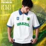 Buy Best Denim Collar Polo T Shirt for Men – Brazil Team White Edition