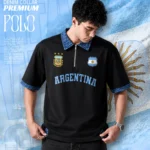 Buy Best Denim Collar Polo T Shirt for Men – Argentina Team Black Edition