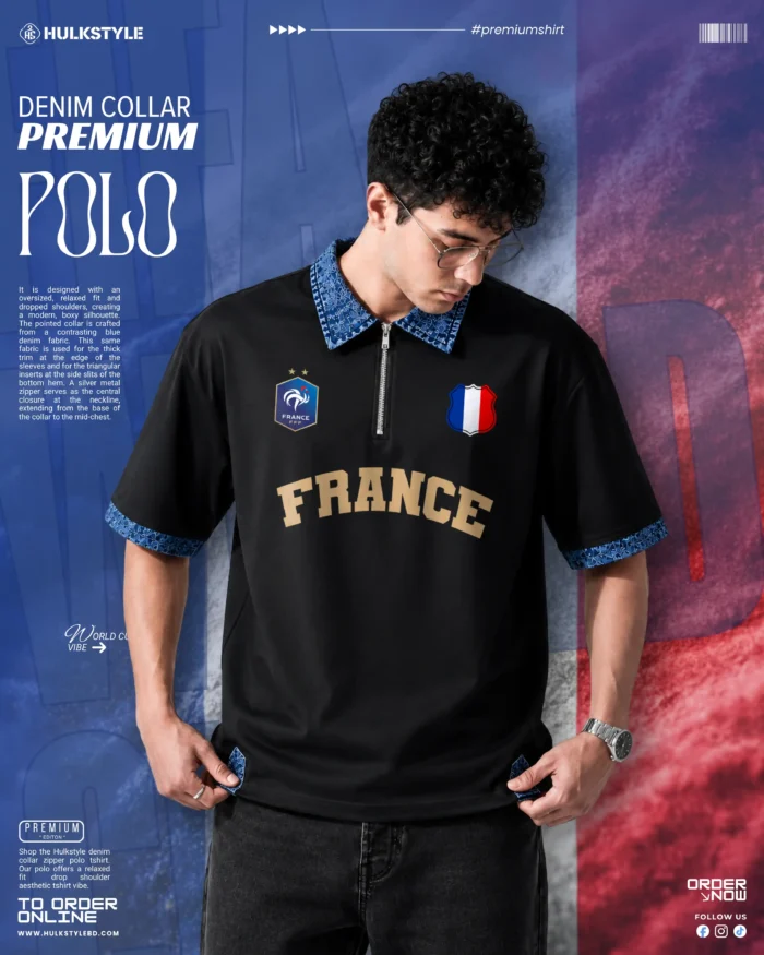 Buy Best Denim Collar Polo T Shirt for Men – The Les Bleus Legacy: France Team Edition
