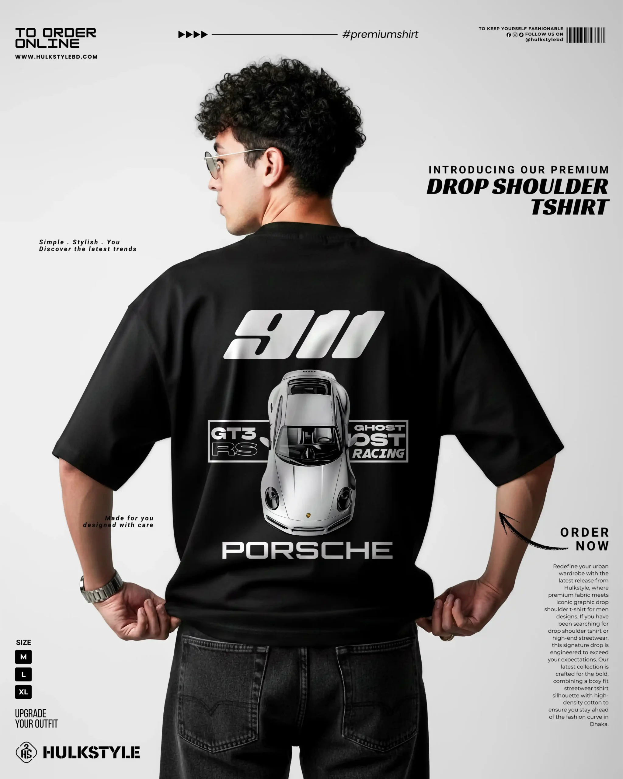Automotive Heritage: 911 Graphical T-Shirt – Premium Drop Shoulder T-Shirt for Men Automotive Heritage: 911 Graphical T-Shirt – Premium Drop Shoulder T-Shirt for Men