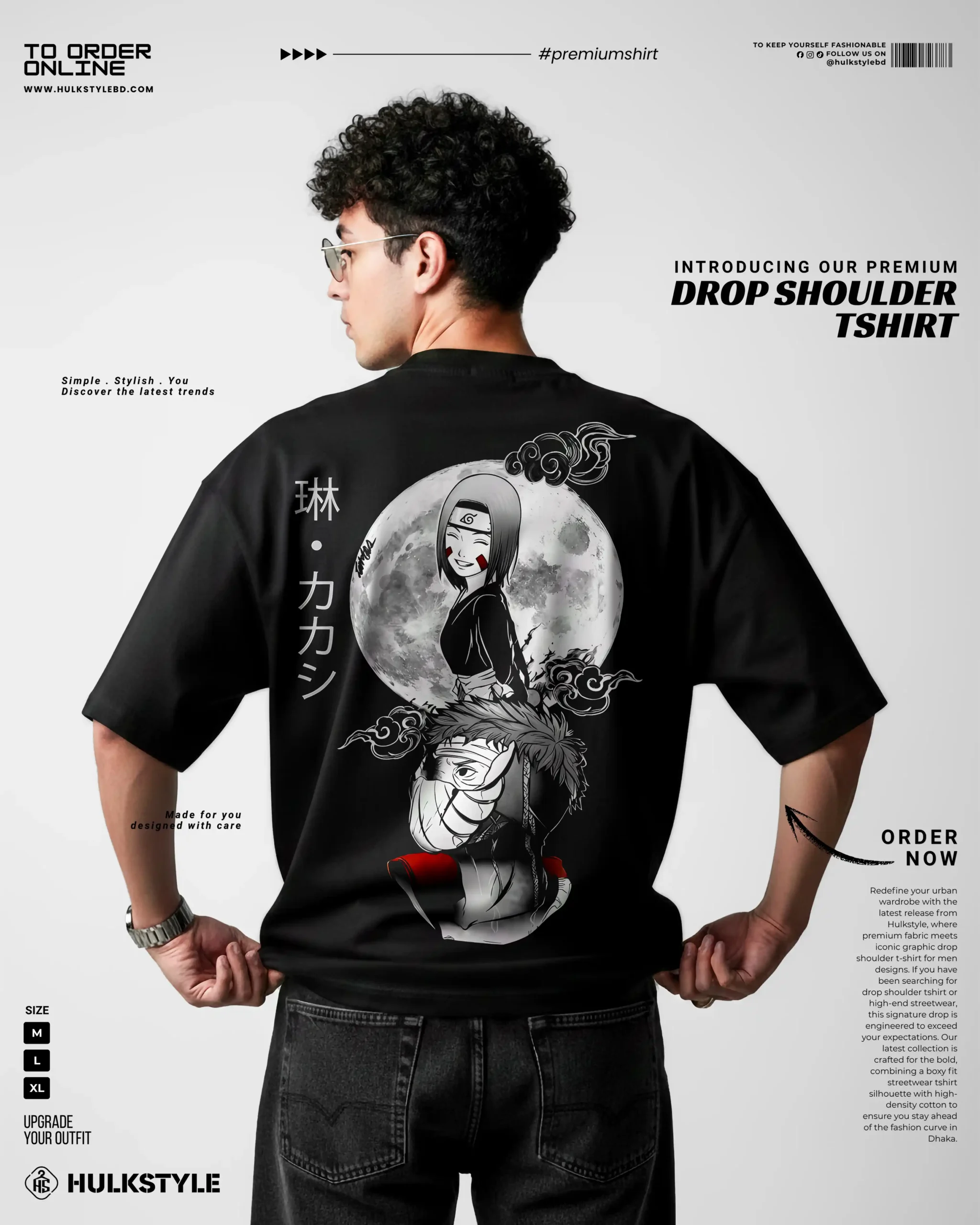 Obito Uchiha from Naruto Anime Oversized T-Shirt for Men Obito Uchiha from Naruto Anime Oversized T-Shirt for Men