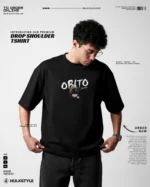 Obito Uchiha from Naruto Anime Oversized T-Shirt for Men