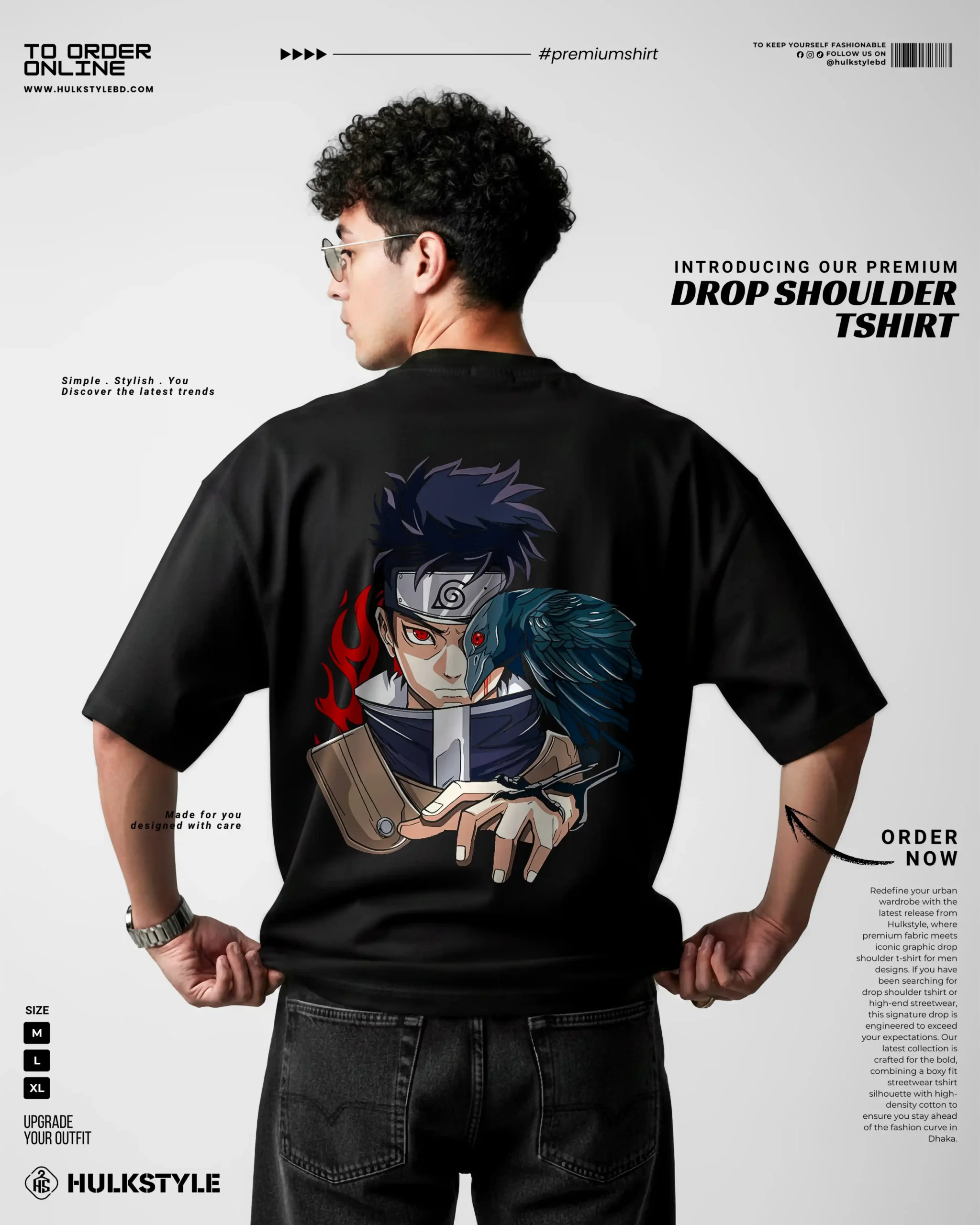 Shisui Uchiha Collection – Heavyweight Oversized Drop Shoulder T-Shirt Shisui Uchiha Collection – Heavyweight Oversized Drop Shoulder T-Shirt