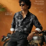 Looking for a summer full sleeve shirt men selection? Get our monochrome gray canvas printed long sleeve shirt in lightweight fancy cotton at HulkStyleBD online!