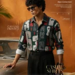 Looking for a men's button down long sleeve shirt? Shop our Matrix Green canvas printed shirt in breathable fancy cotton online at HulkStyleBD in Bangladesh!
