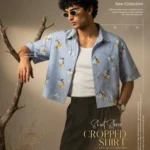 Looking for a drop shoulder cropped shirt men collection? Get our boxy fit shirt with stylish stripes, drop shoulders, and breathable fancy cotton. Shop online in BD!