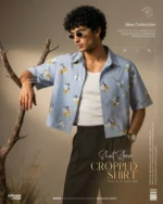 Looking for a drop shoulder cropped shirt men collection? Get our boxy fit shirt with stylish stripes, drop shoulders, and breathable fancy cotton. Shop online in BD!