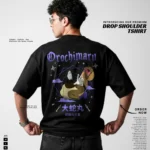 Back view of relaxed fit oversized drop shoulder t-shirt streetwear style Bangladesh