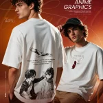 Attack on Titan "It's Not Over Yet" Anime Quote Drop Shoulder T-Shirt –  White