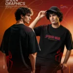 Spider-Man Brand New Day Web Graphic Drop Shoulder T-Shirt – Black