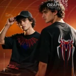 Spider Web "Who Am I?" Quote Graphic Drop Shoulder T-Shirt – Black