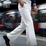 Buy Bootcut Trousers Online BD in White – Stylish Men's Bootcut Formal Pants BD